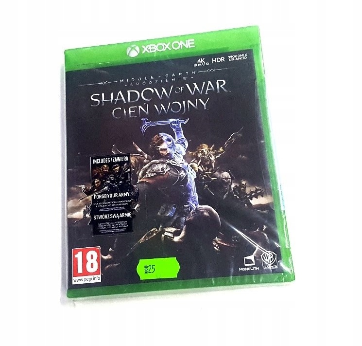 XBOX ONE gra SHADOW of War Cień Wojny NOWA