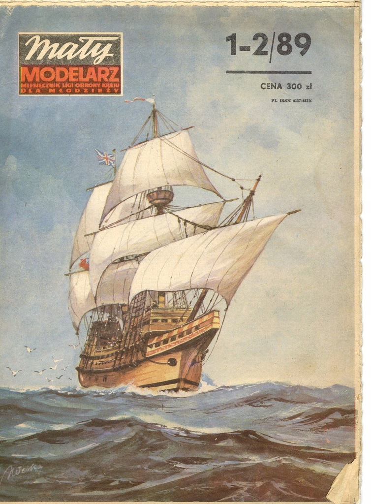 MAŁY MODELARZ NR 1-2/1989 - żAGLOWIEC MAYFLOWER