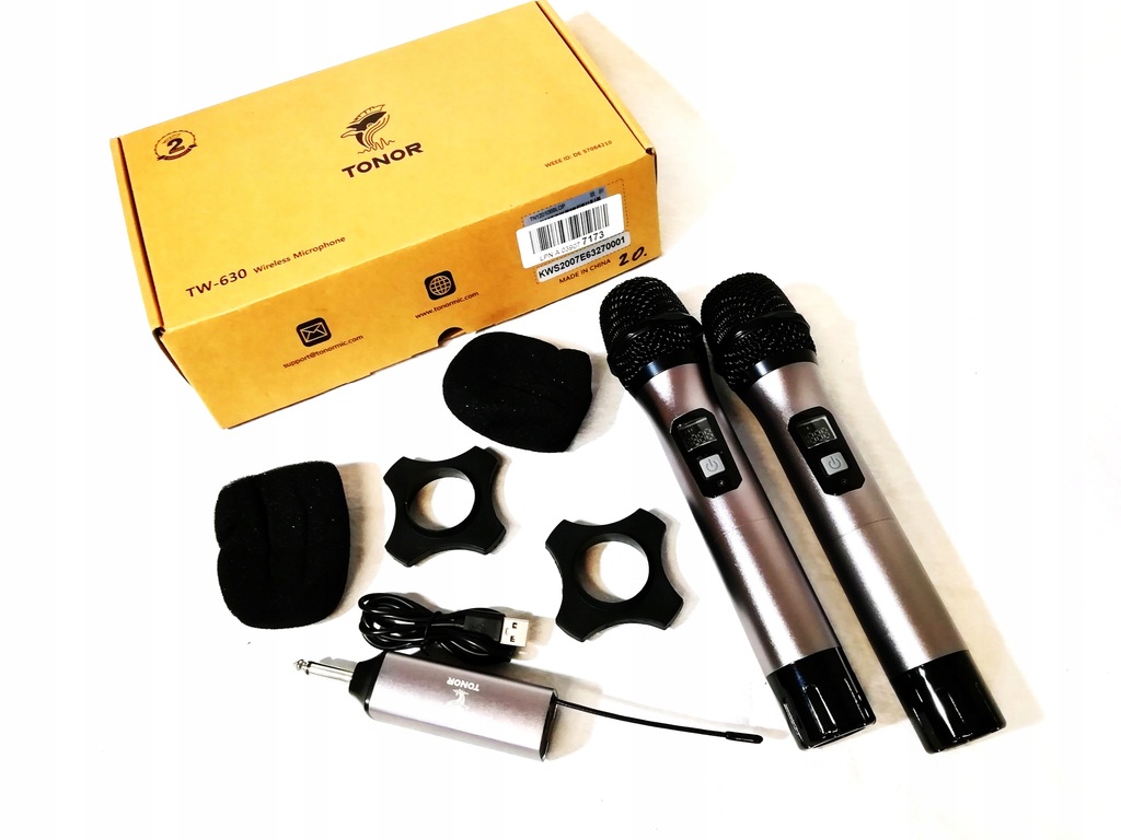 Bezprzedowy zestaw DWA MIKROFONY Tonor TW-630