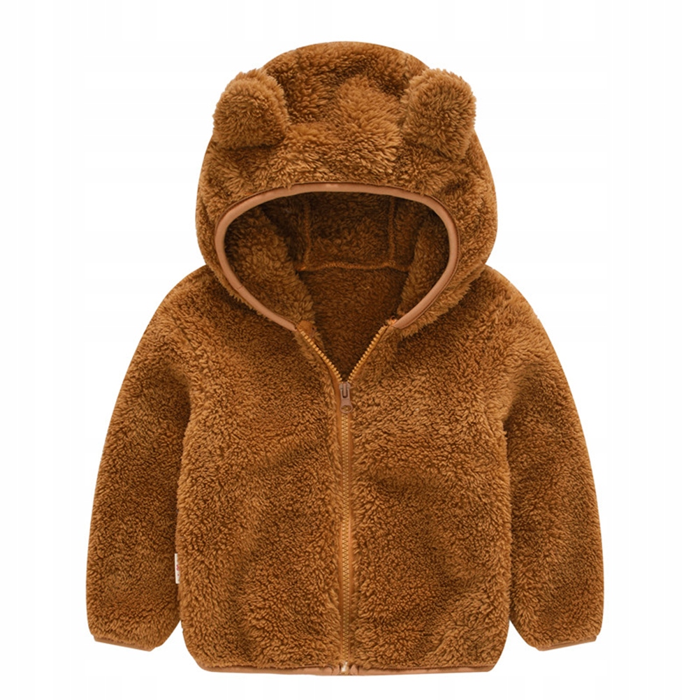 1Pc Baby Plush Coat Kid Bear Hoodie Warm