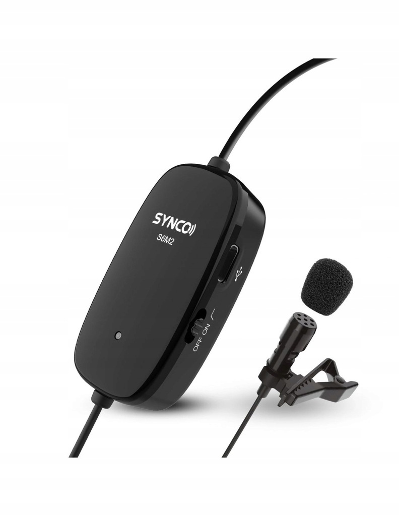 Mikrofon krawatowy z odsłuchem Synco Lav-S6M i filtrem LowCut