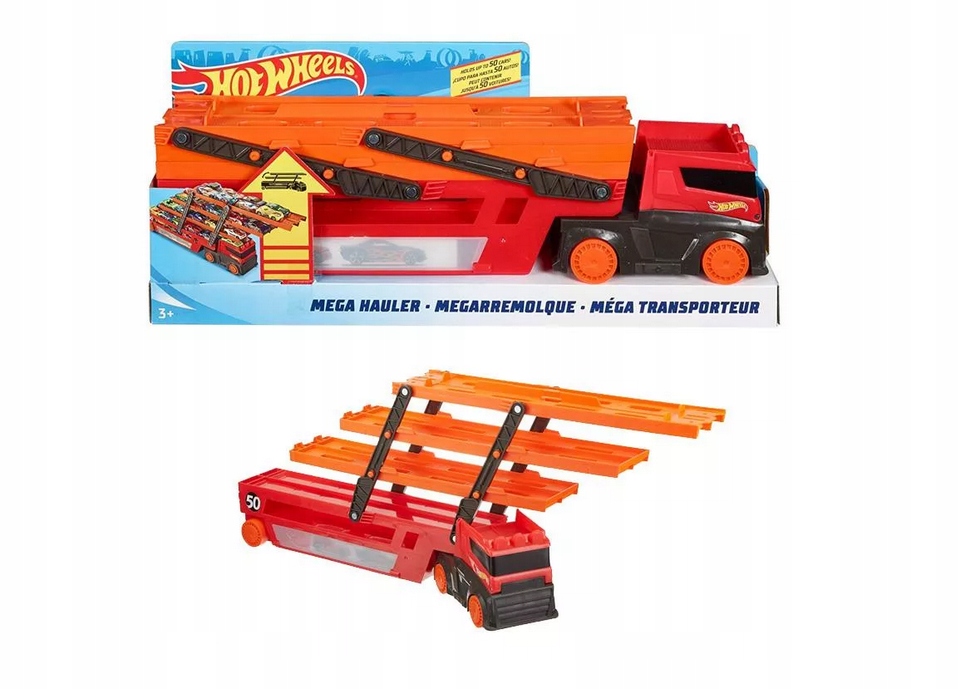 Hot Wheels Laweta Dla 50 Autek Mega Transporter GH