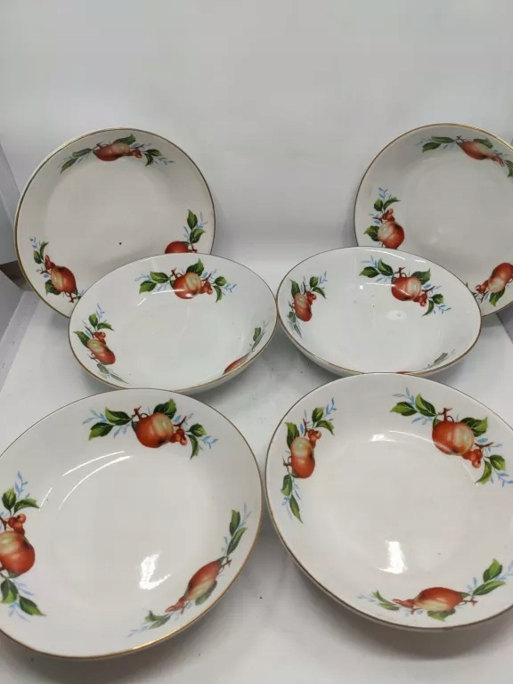 6 MISECZEK PORCELANOWYCH