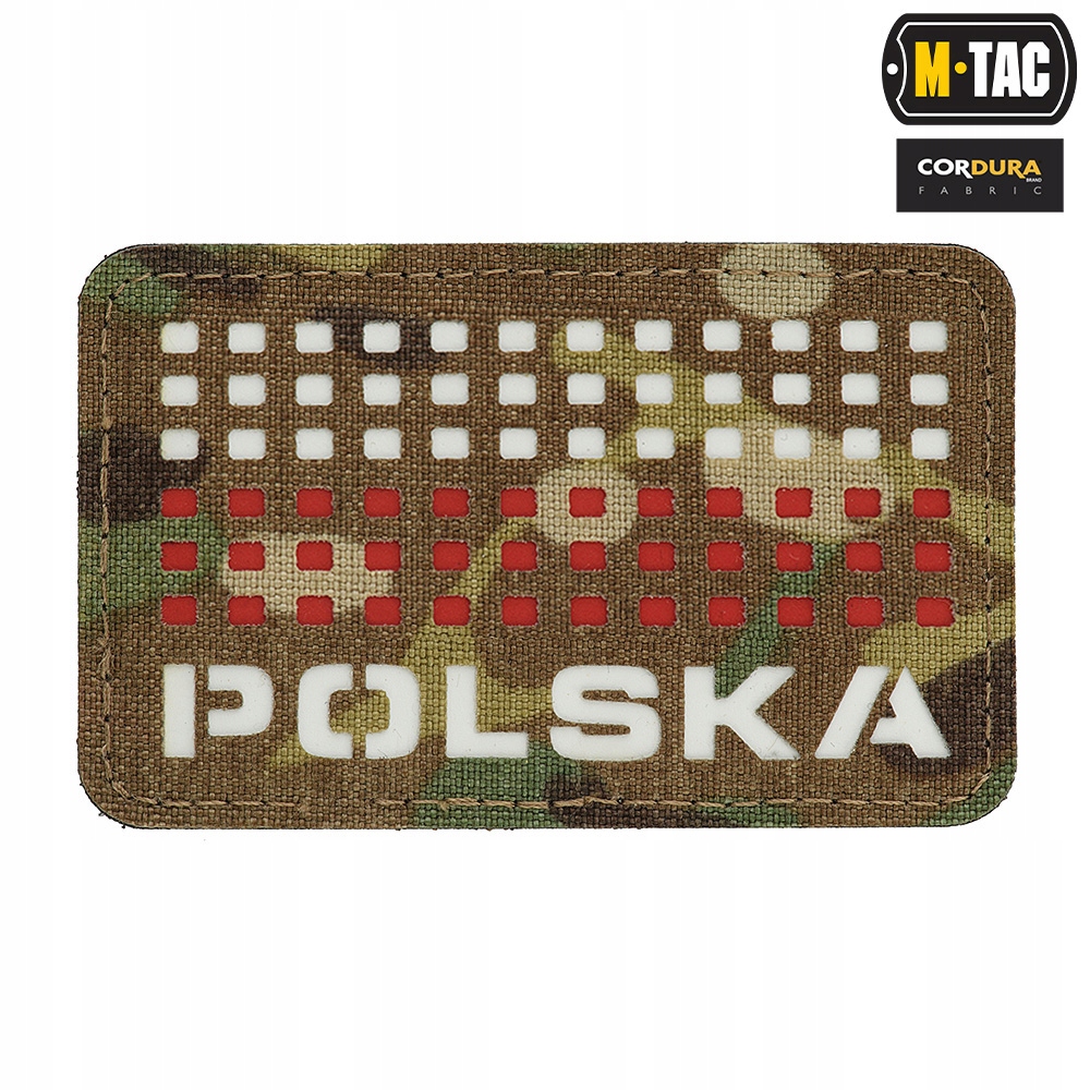 MTac naszywka Polska (z flagą) 50x80 Laser Cut