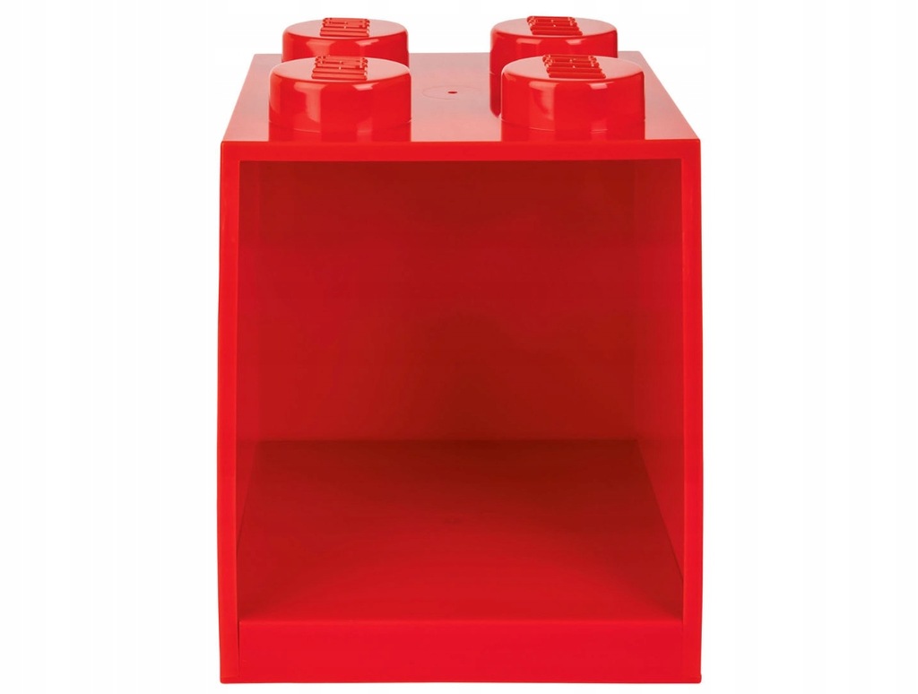 LEGO PÓŁKA ŚCIENNA PUDEŁKO W STYLU KLOCKÓW DO POWIESZENIA CZERWONA
