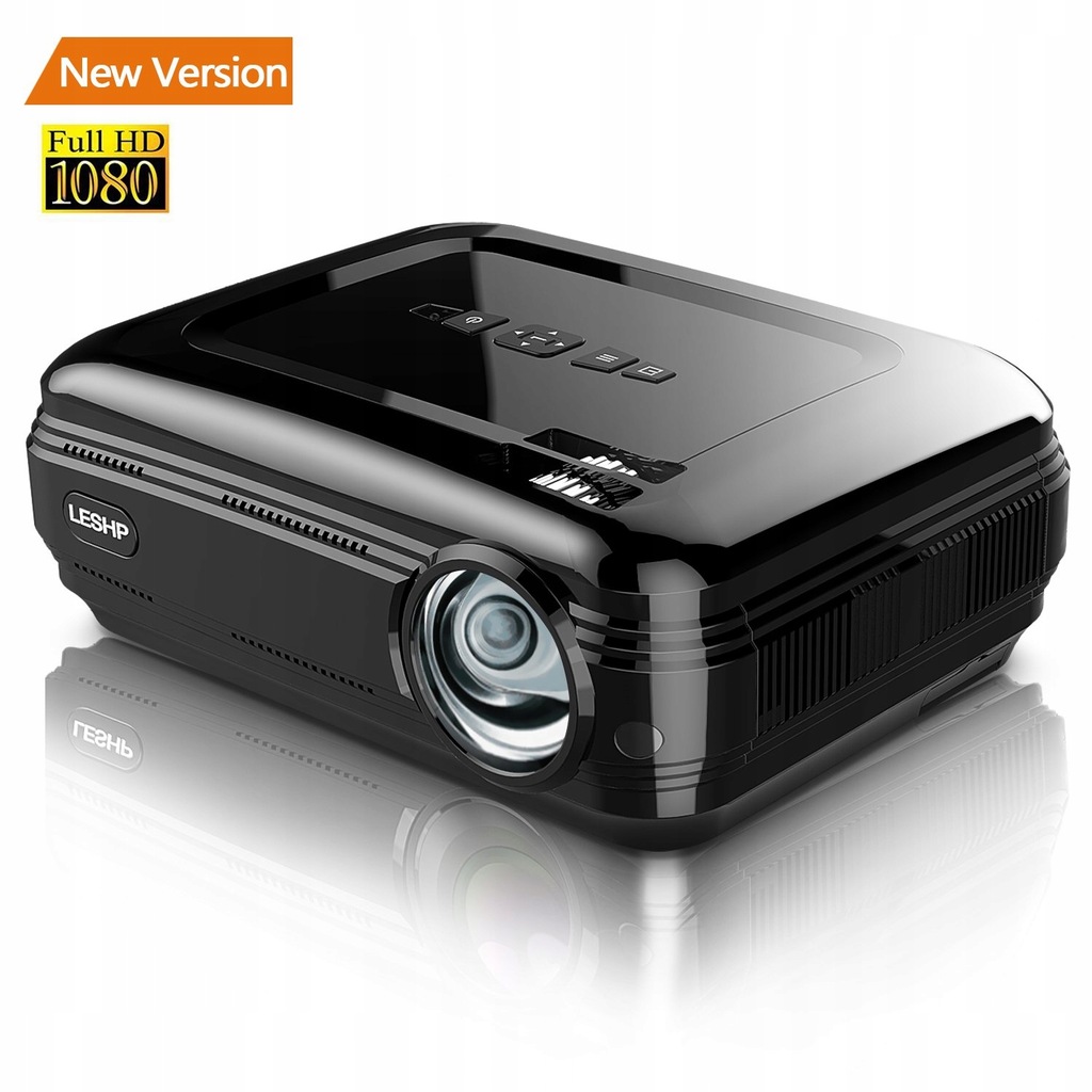 LESHP Video Projector 3300 lumens Full HD 3000:1