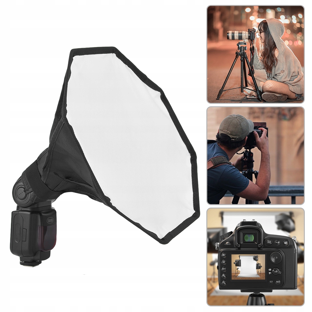 30 cm Universal Mini Portable Softbox Dyfuzor dla Flash Speedlite 1K