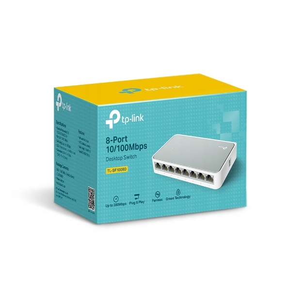 TP-LINK 8 portowy SWITCH TL-SF1008D Desktop 10/100Mbps