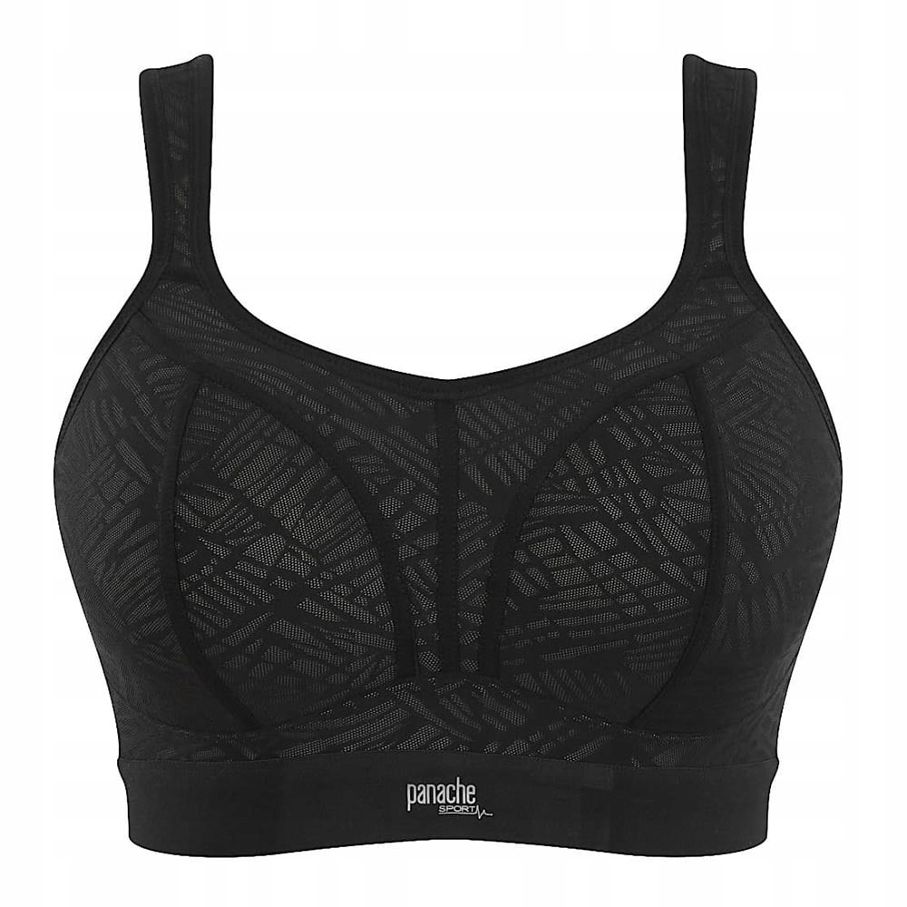 Stanik sportowy top czarny fitness Panache 30GG