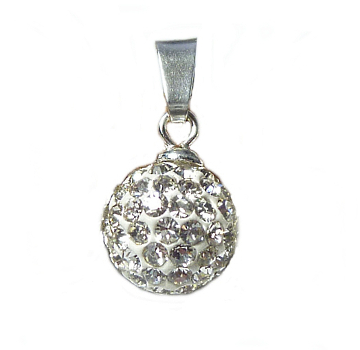 wisiorek DISCOBALL kryształy SWAROVSKI srebro s169