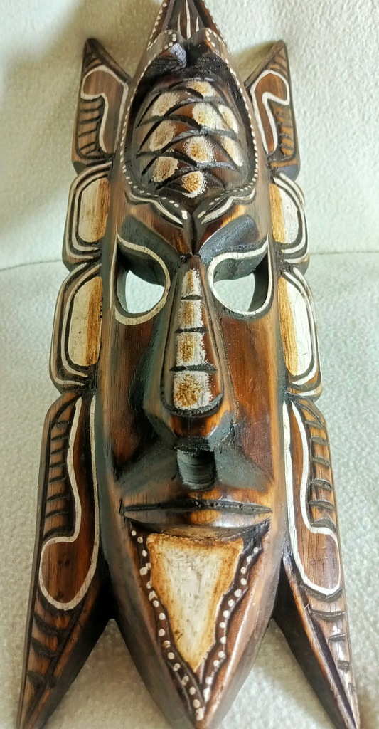 drewniana Maska azjatycka DEMON banshi szaman PP88