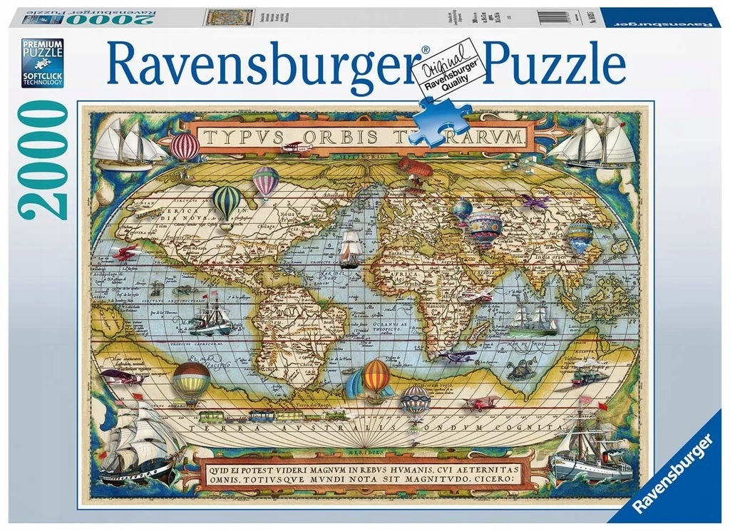 RAVENSBURGER PUZZLE 2D 2000 ELEMENTÓW: DOKOŁA ŚWIATA 16825