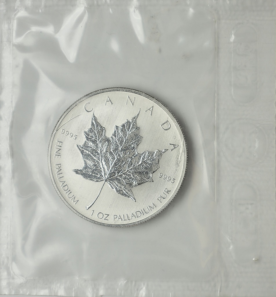 Kanada 50 dolarów 2005 Liść 1 Oz Ag999 - pallad