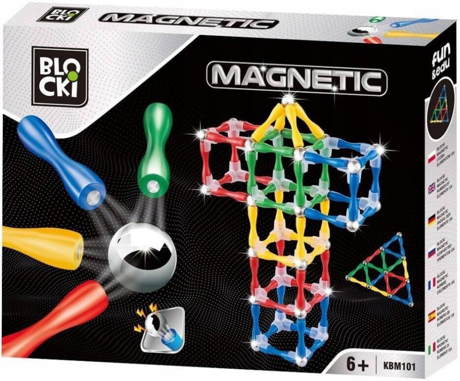 OUTLET - Klocki Blocki Magnetic 124 el.