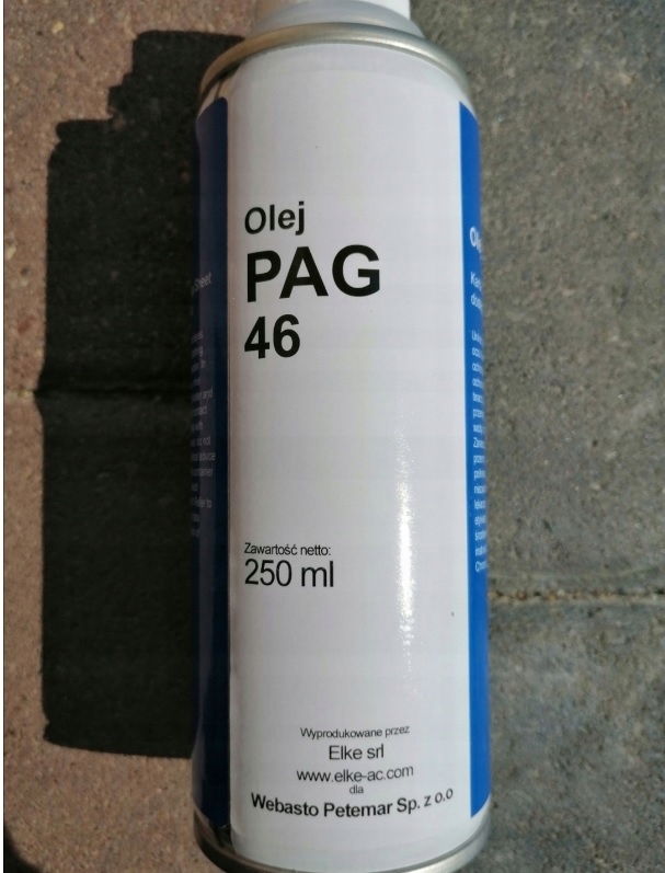 Olej do klimatyzacji PAG 46 250ML odczynnik R-134a