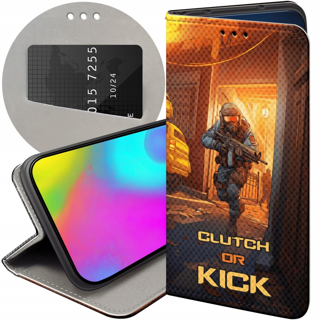 ETUI Z KLAPKĄ DO ALCATEL 1C 2019 WZORY CS GO COUNTER-STRIKE FUTERAŁ CASE