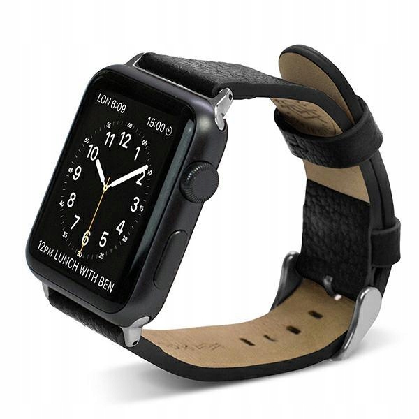 Pasek X-Doria Lux Apple Watch 38mm czarny/black 23