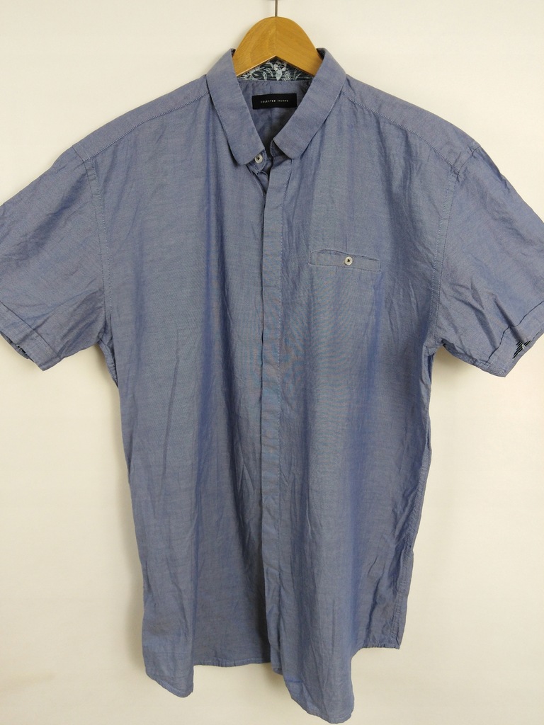 ATS koszula SELECTED HOMME bawełna niebieska XL