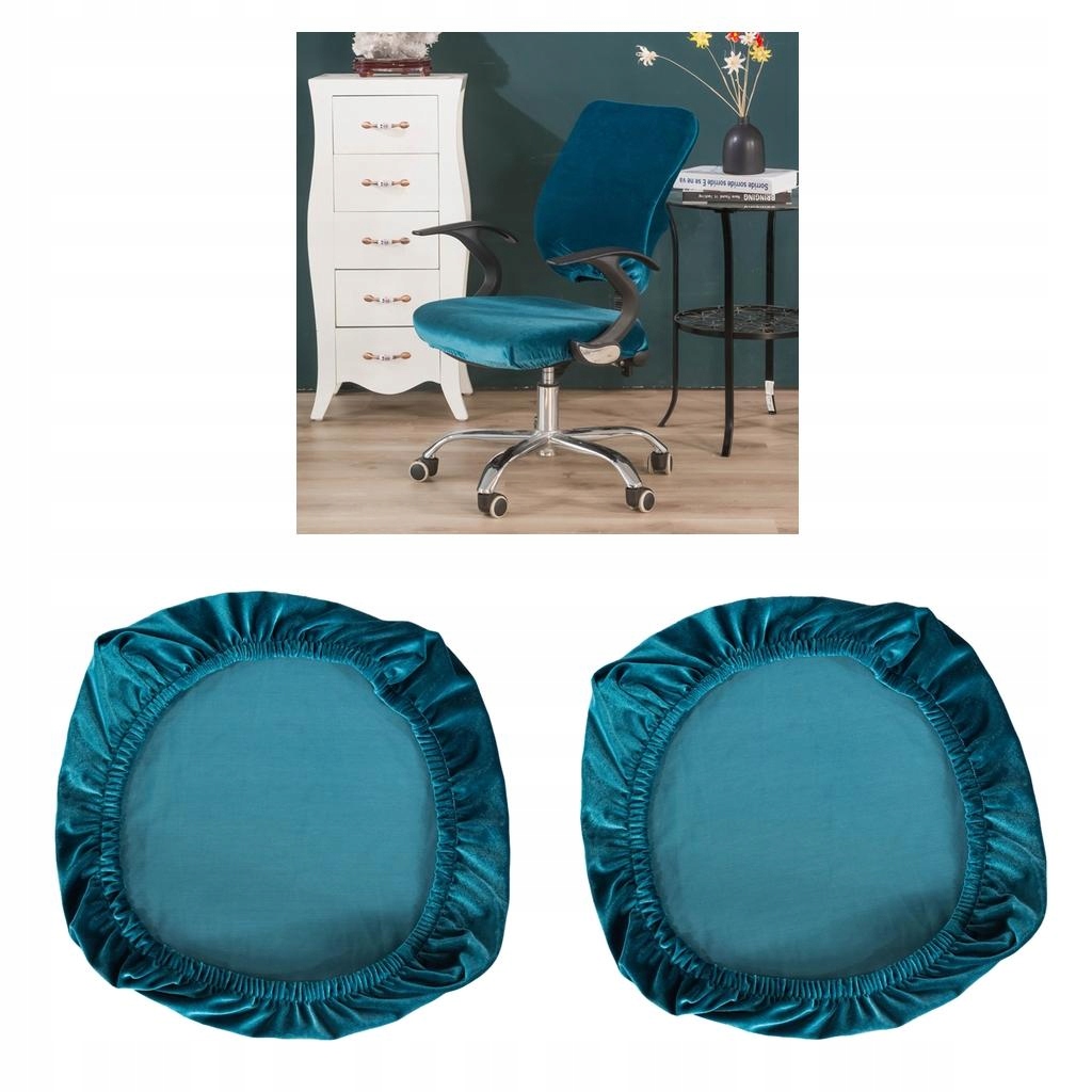 2x Stretch Velvet Chair Covers Universal Stool Cushion Home