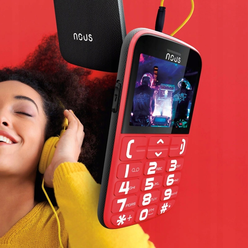 Купить Телефон-помощник NOUS для пожилых людей (NS2422) Красный-Черный: отзывы, фото, характеристики в интерне-магазине Aredi.ru
