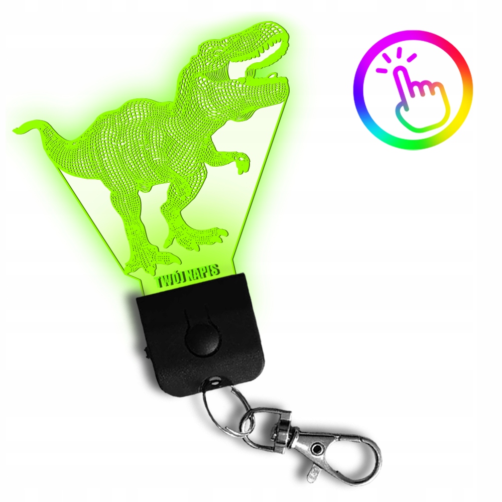 Brelok LED Zawieszka do Kluczy Dinozaur Dino T-Rex