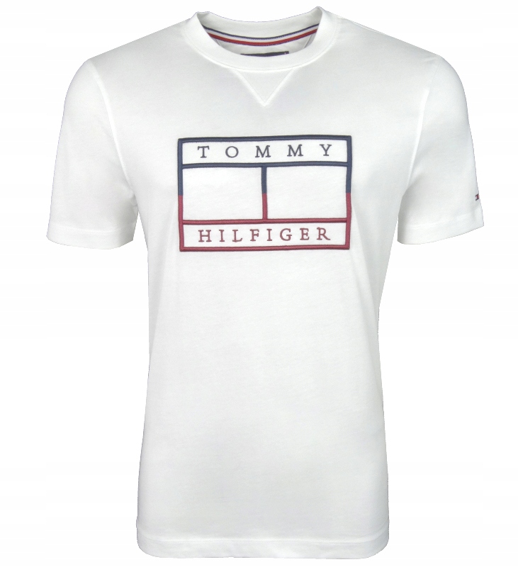 TOMMY HILFIGER, t-shirt męski, biały, S