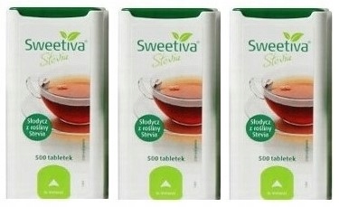 STEWIA SŁODZIK STEVIA Sweetiva 3x500 tabletek