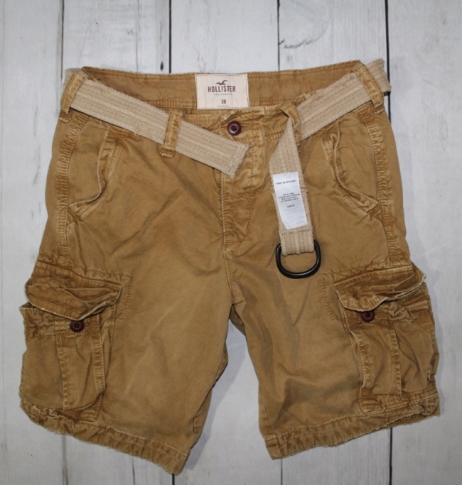 HOLLISTER DESIGNERSKIE SPODENKI Z PASKIEM R. 30