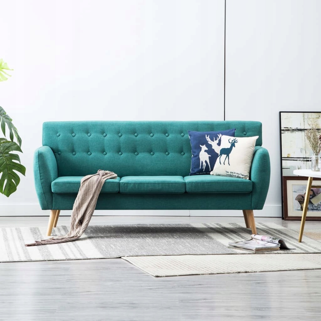 VidaXL 3-osobowa sofa tapicerowana tkaniną, 172x70