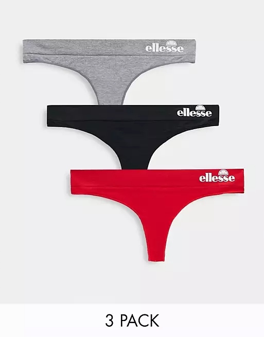 KN1023 ELLESSE STRINGI BEZSZWOWE 3PACK S