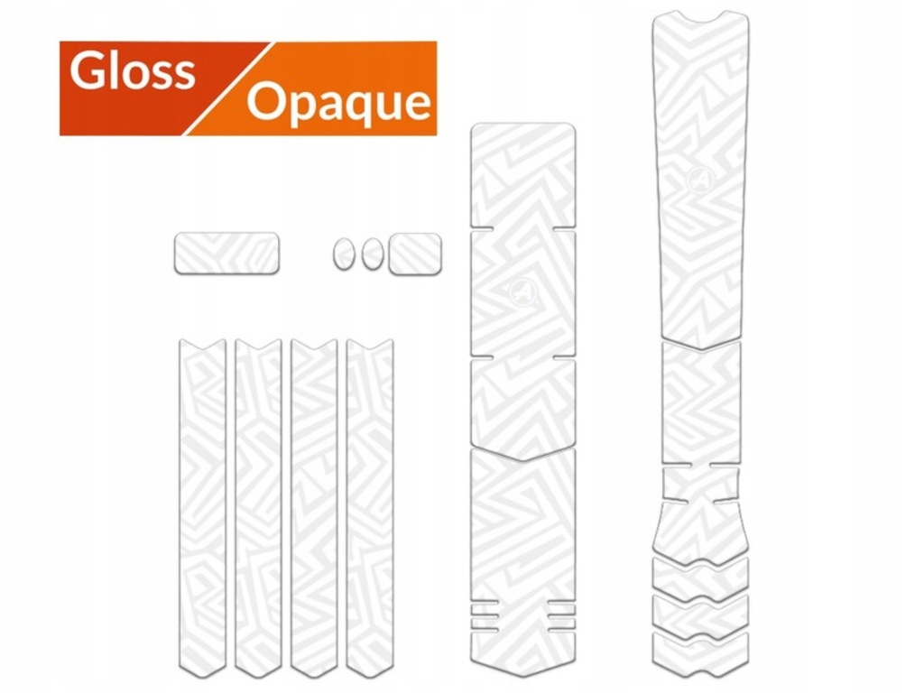 Folia ochronna naklejki ramy ALGIS Gloss zestaw XL białe linie