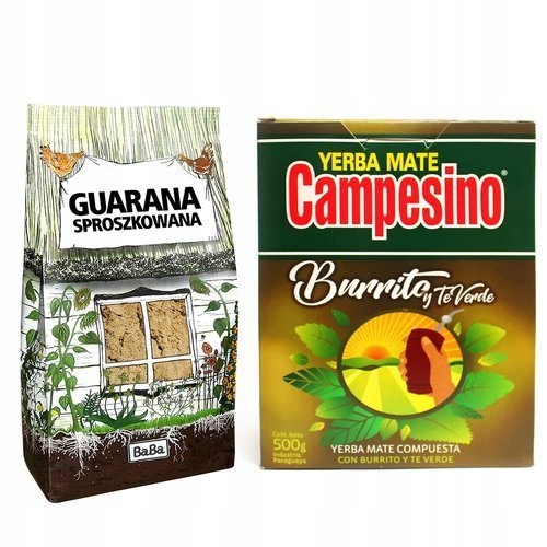 Yerba Mate Verde Campesino Burrito Guarana 500g