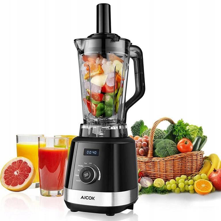 BLENDER KIELICHOWY SMOOTHIE KOKTAJL LÓD MOCNY 2L 1500W BEZ BPA AICOK