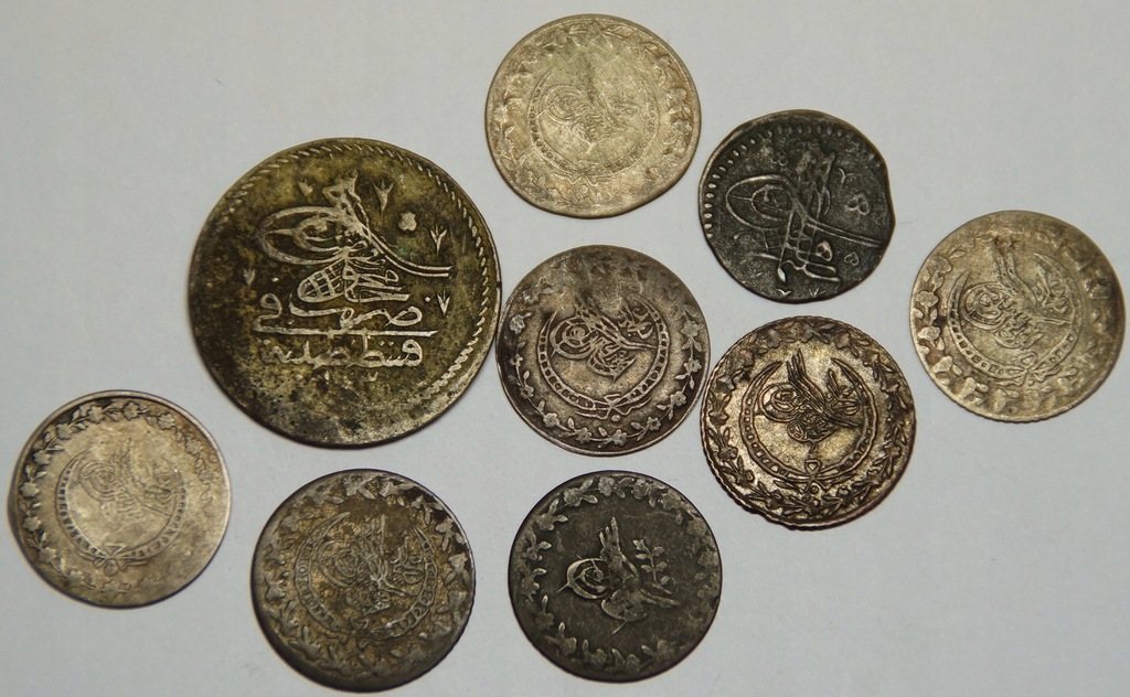bt 10 Turcja - Imperium Osmańskie zestaw 9 monet