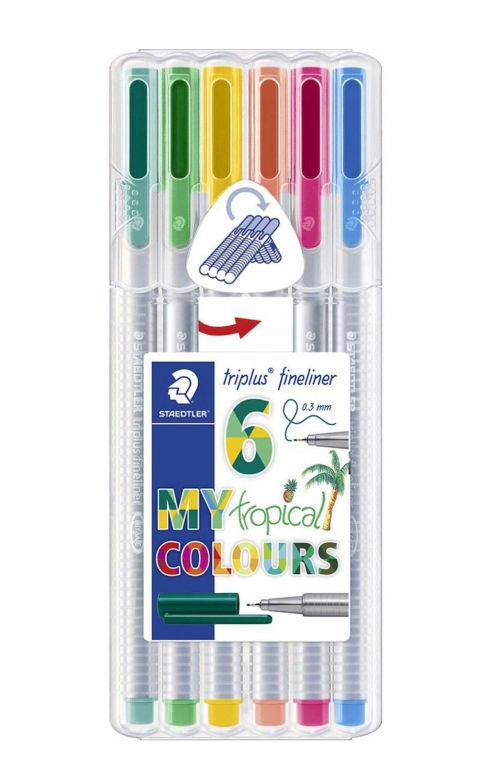 CIENKOPSY STAEDTLER 6 SZT MY TROPICAL COLOURS