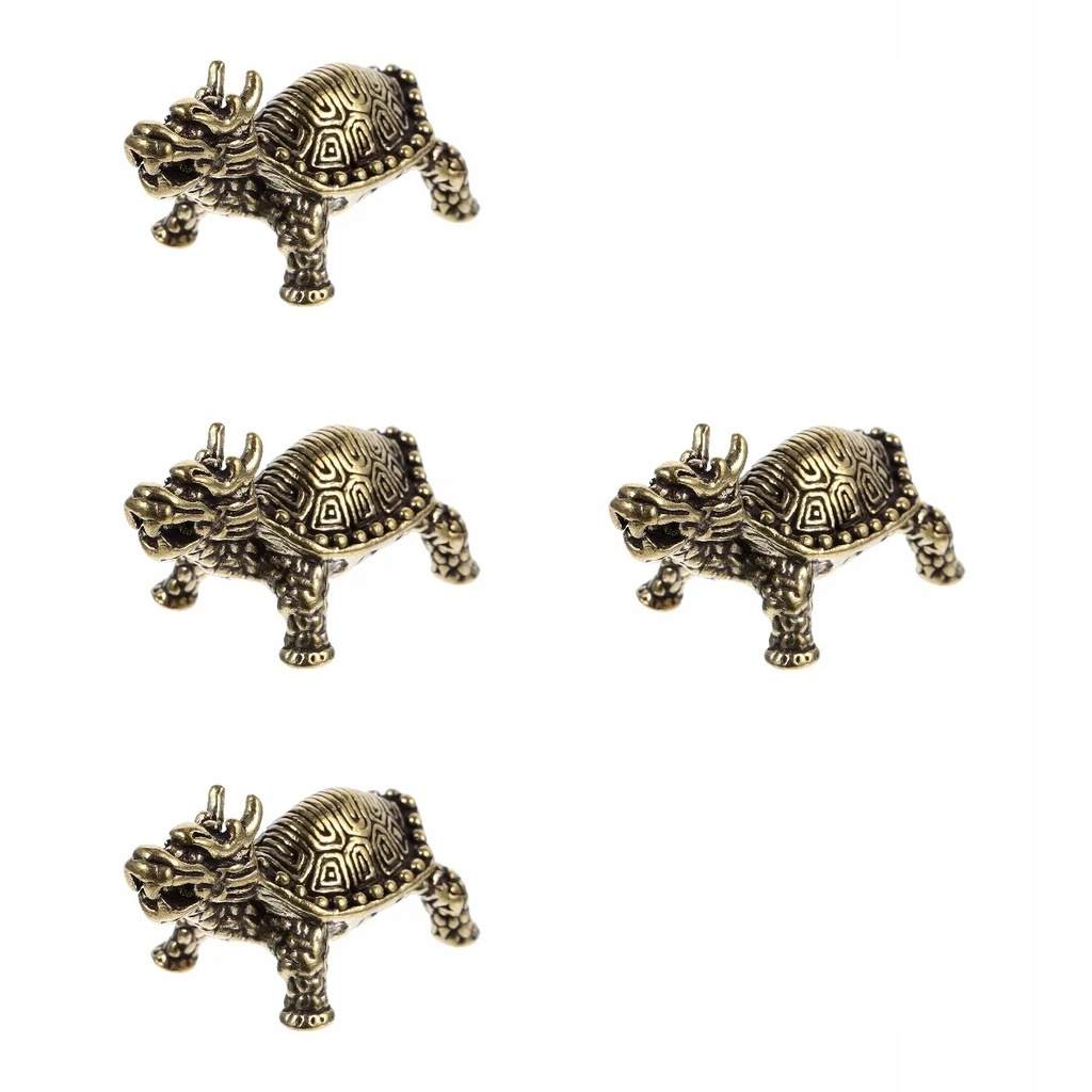 4x Room Table Brass Decor Turtle Ornament for Home