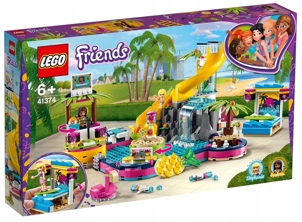 Купить LEGO FRIENDS Вечеринка у бассейна Андреа 41374: отзывы, фото, характеристики в интерне-магазине Aredi.ru