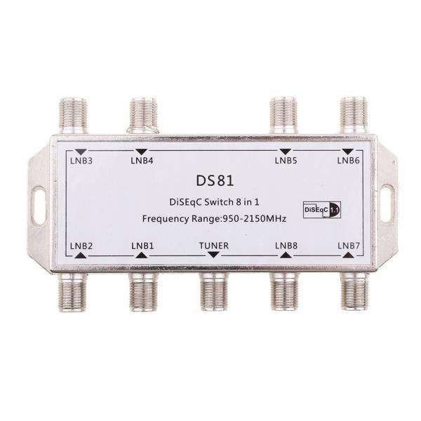 2xFTA Switch 8X1 DiSEqC Antena satelitarna dla