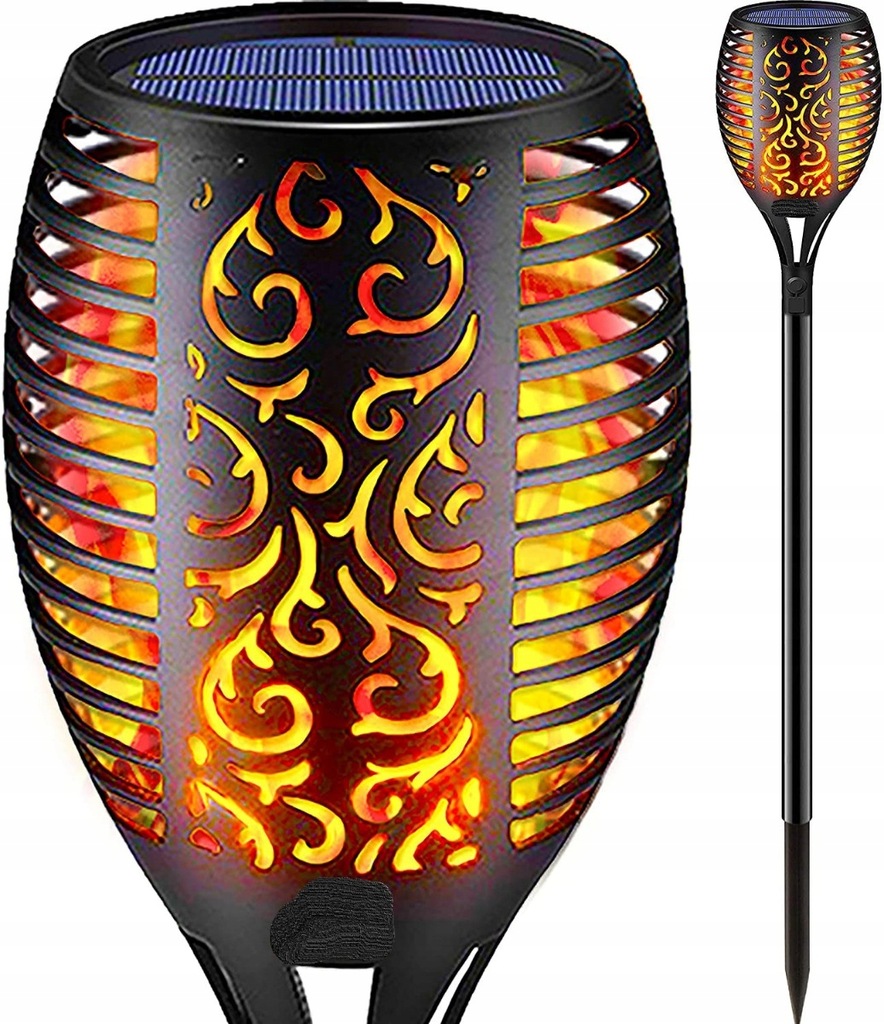 LAMPA SOLARNA POCHODNIA PŁOMIEŃ OGRODOWA DUŻA DEKORACYJNA SOLARNA 48,5 cm