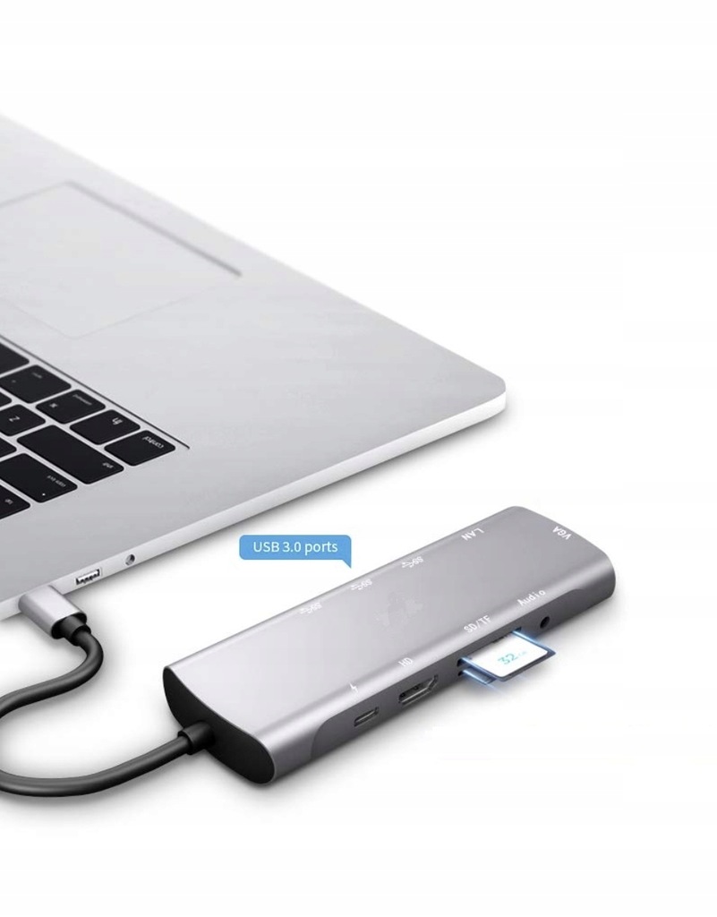 Купить 4Apple Pro HUB 10in1 USB-C LAN VGA HDMI USB MacBook: отзывы, фото, характеристики в интерне-магазине Aredi.ru