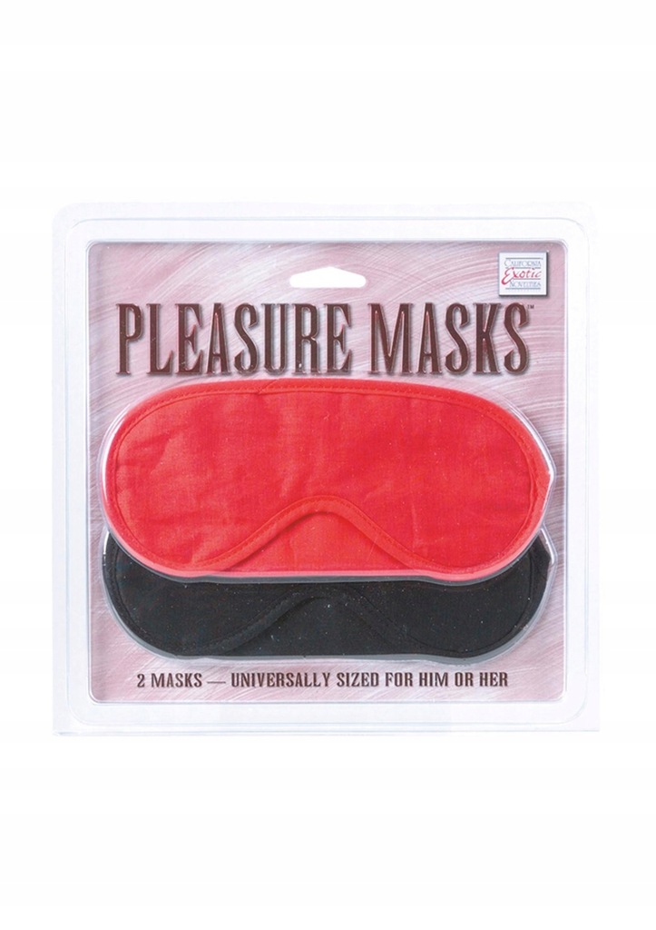 Maska-PLEASURE MASKS 2 PCS RED/BLACK