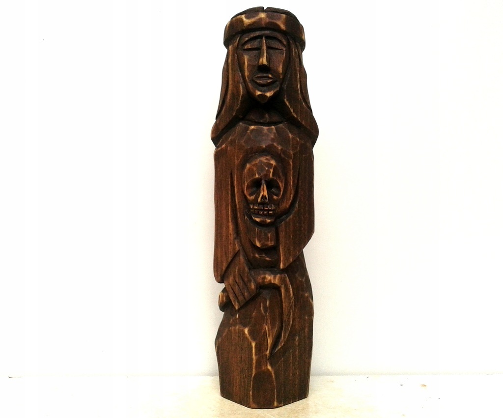 MARZANNA Bogini słowiańska MARA rzeźba z drewna