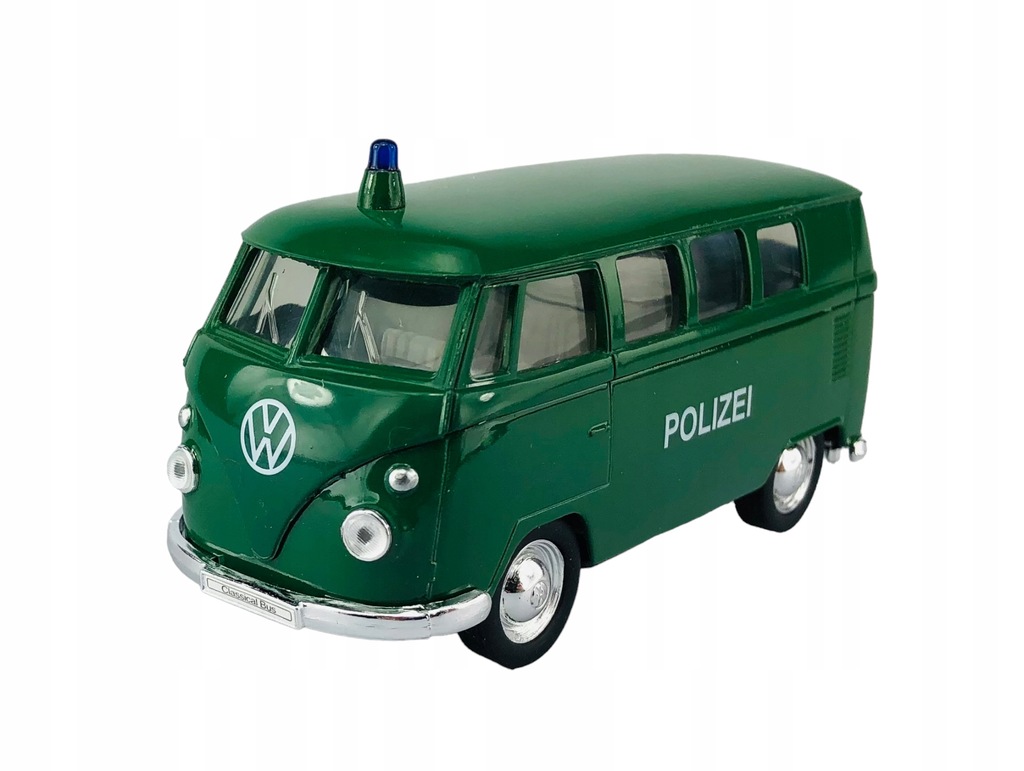 WELLY 1963 VW VOLKSWAGEN TRANSPORTER T1 BUS POLICJA 1:34 OGÓREK NOWY METAL
