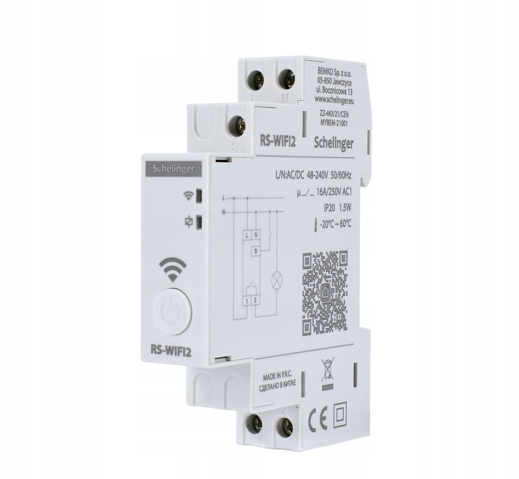 ASTRONOMICZNY PROGRAMATOR CZASOWY WIFI JEDNOKANAŁOWY 48-240V AC/DC