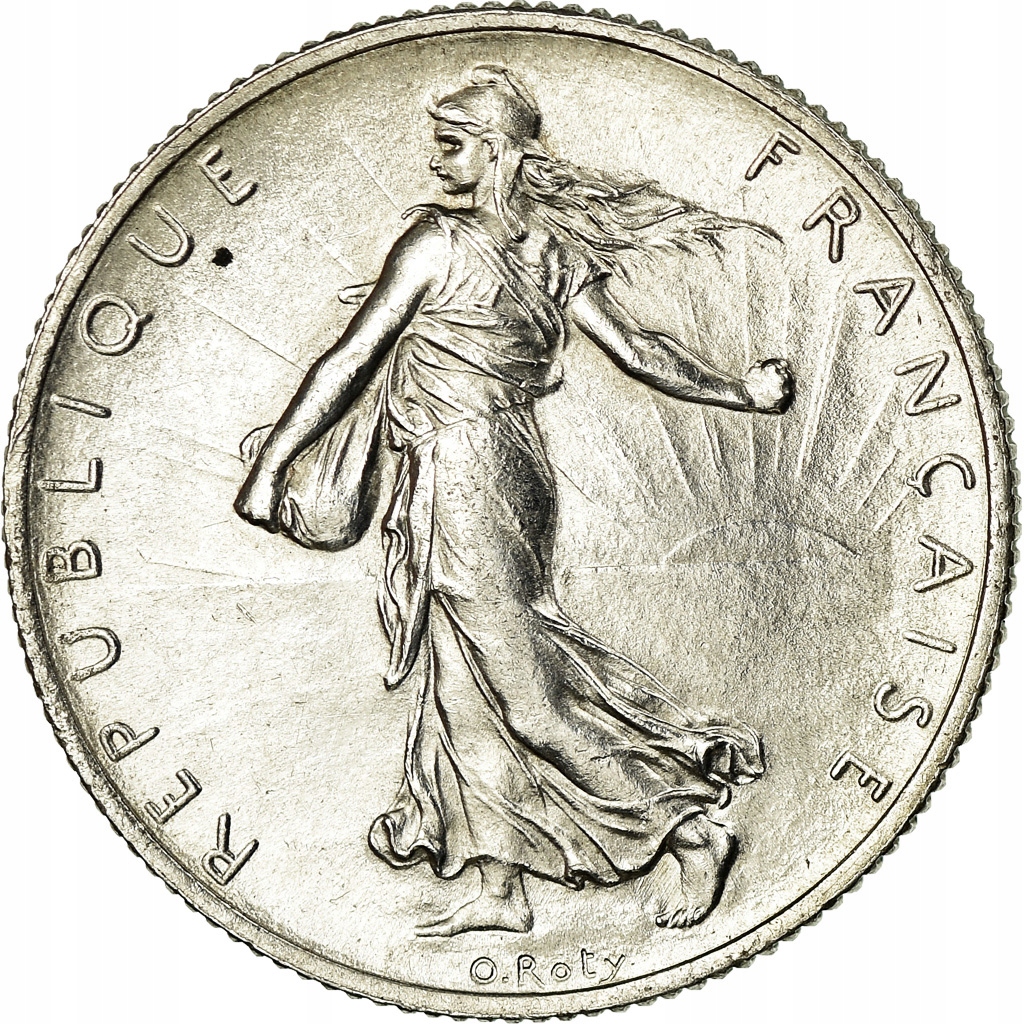 Moneta, Francja, Semeuse, 2 Francs, 1919, Paris, M