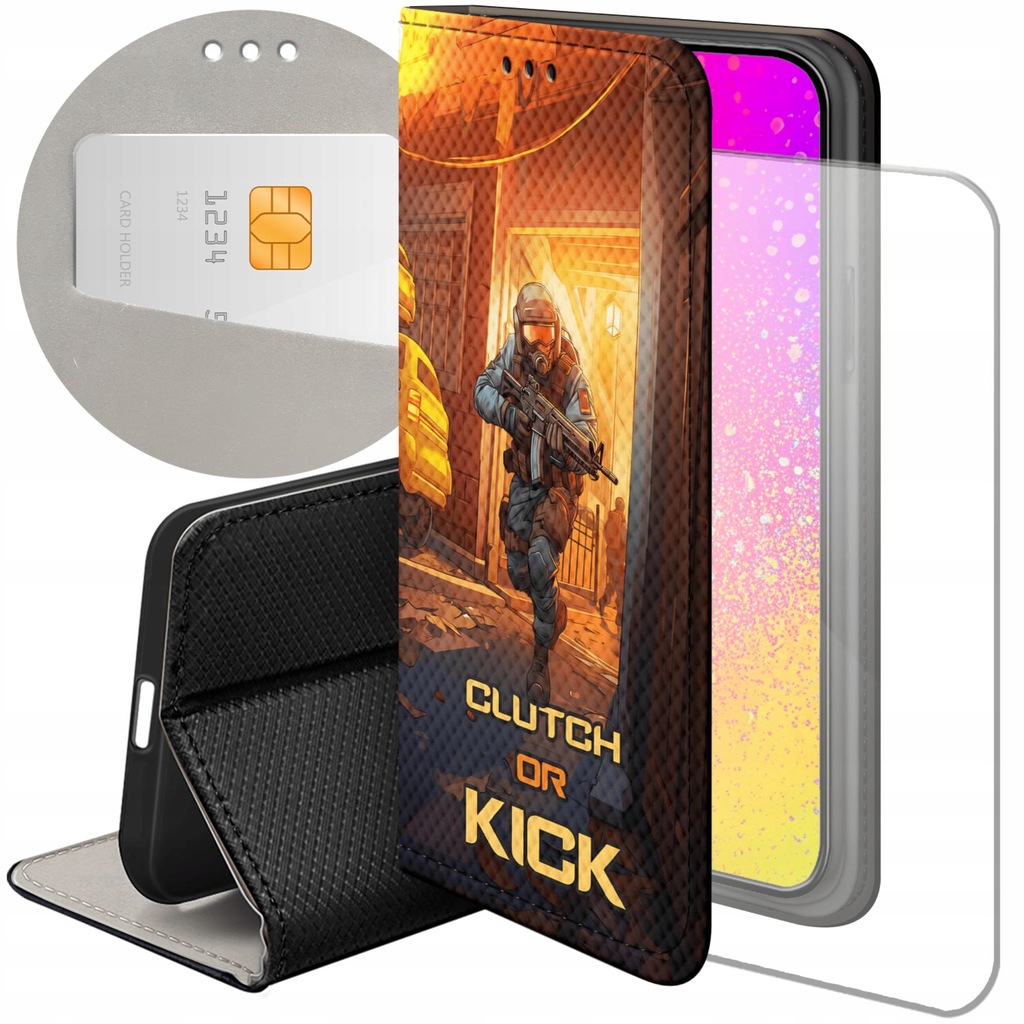 ETUI Z KLAPKĄ DO SAMSUNG GALAXY M31S WZORY CS GO COUNTER-STRIKE FUTERAŁ