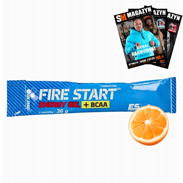 OLIMP FIRE START ENERGY GEL + BCAA 36g WĘGLOWODANY