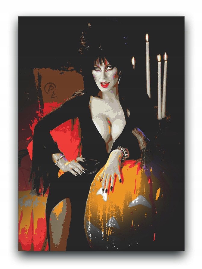 Elvira, władczyni ciemności - OBRAZ 80x60 canvas