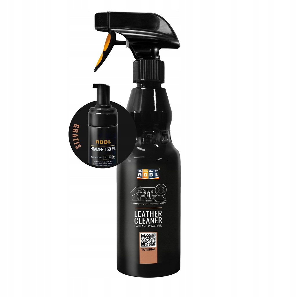 ADBL LEATHER CLEANER 500ml + FOAMER 150ml Do Skóry