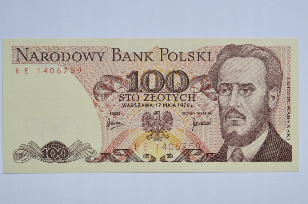 100 złotych 1976 serie EE stan -I/+II